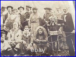 Original 6x8 Antique 1903 Photograph Amateur Circus Rahway NJ Sideshow Freaks