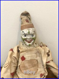 Original Antique 1918 Schoenhut Wooden Circus Clown