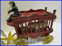 Original Antique Cast Iron Antique Kenton Overland Circus Wagon