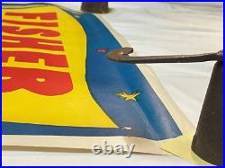 Original Antique Fisher Bros Circus Poster Tiger Clowns Acrobats Arkansas #2