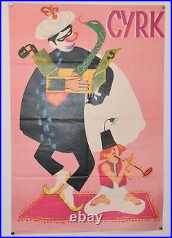 Original Polish Vintage Circus Poster CYRK Fakir 26 x 38