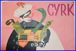 Original Polish Vintage Circus Poster CYRK Fakir 26 x 38