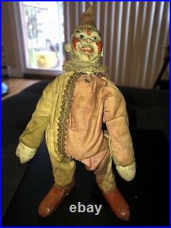 Original Schoenhut Wood Circus Clown Humpty Dumpty Toy Antique As Found Clown