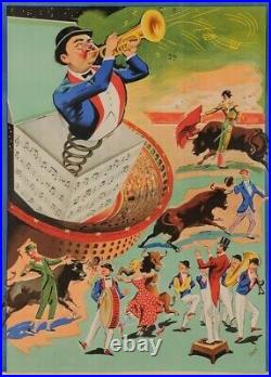 Original Vintage French Poster Advertising a Circus by Donat BEFORE LETTERS