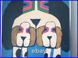 Original Vintage Poster Cieslewski Polish Cyrk Basset Hounds Dogs Circus 1966