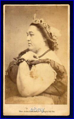 P. T BARNUM'S Legendary CROWNED FAT LADY Antique FREAK PHOTO Circus Sideshow Star