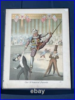 Pair Of Circus Lithographs J. W. Hart 19th Century Antique Prints Clown And Horse Pair Of Circus Lithographs J. W. Hart 19th Century Antique Prints Clown And Horse