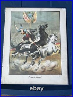 Pair Of Circus Lithographs J. W. Hart 19th Century Antique Prints Clown And Horse Pair Of Circus Lithographs J. W. Hart 19th Century Antique Prints Clown And Horse