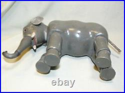 Pair of Antique Schoenhut Wooden Circus Elephants with Props