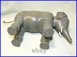 Pair of Antique Schoenhut Wooden Circus Elephants with Props