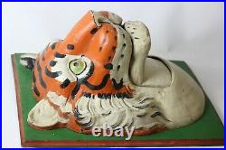 Paper Mache circus tiger wall mask, 1890, Germany