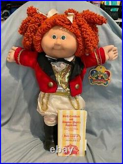 Popcorn CPK Girl Circus Ring Leader Cabbage Patch Kid 1986 Red Haired Green Eyes