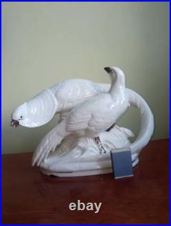 Porcelain Figurine Small Antique European Pheasant Figurine Decorative Gift