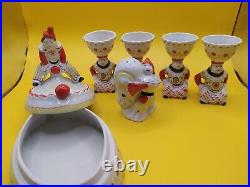Porcelain antiques vintage USSR clowns circus baranovka 1950 Soviet Russia