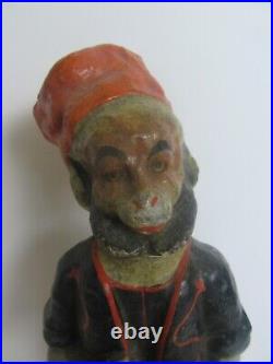 RARE Antique Circus Performer Paper Mache & Wood Figurine Toy