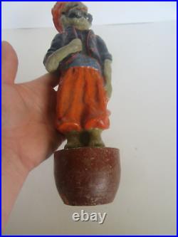 RARE Antique Circus Performer Paper Mache & Wood Figurine Toy