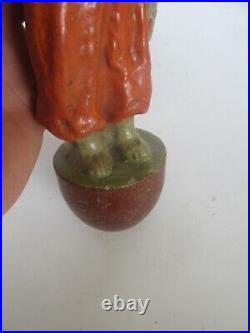 RARE Antique Circus Performer Paper Mache & Wood Figurine Toy