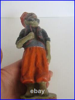 RARE Antique Circus Performer Paper Mache & Wood Figurine Toy