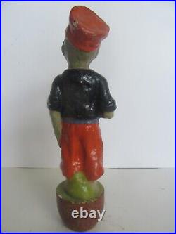 RARE Antique Circus Performer Paper Mache & Wood Figurine Toy