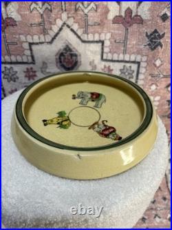 RARE Antique Roseville Pottery Hand Painted Weighted Baby Bowl Circus Act