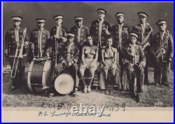 RARE Cole Bros Circus 1939 P. G. Lowery Band Black African American Photo