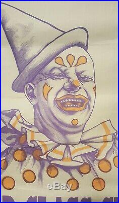 RARE Vintage Antique University of Iowa 1902 ORIGINAL Circus Poster Creepy Clown