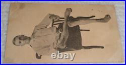 Ralph The Elephant Skin Man SIGNED Original Antique Circus Sideshow Freak Card