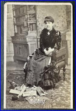 Rare 1870s CDV Photo Sideshow Circus Disabled FOOT WRITER Like Ann E. Leak