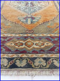 Rare 1900s Antique Prayer Rug Handmade Decor Floral Geometric Free Shipping Rug