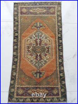 Rare 1900s Antique Prayer Rug Handmade Decor Floral Geometric Free Shipping Rug