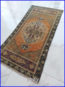 Rare 1900s Antique Prayer Rug Handmade Decor Floral Geometric Free Shipping Rug