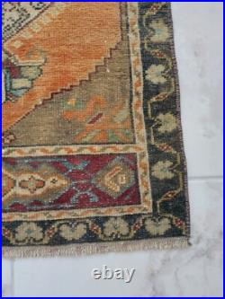 Rare 1900s Antique Prayer Rug Handmade Decor Floral Geometric Free Shipping Rug
