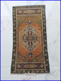 Rare 1900s Antique Prayer Rug Handmade Decor Floral Geometric Free Shipping Rug