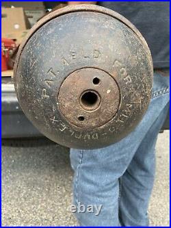 Rare 1908 antique Dumbell weight gym display Milo Duplex circus strongman Steel