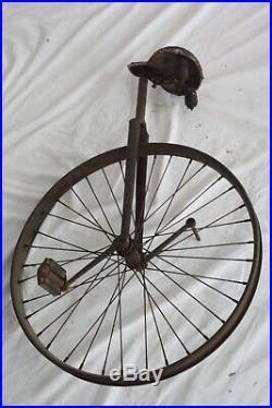 Rare 1910 antique unicycle Early circus clown bike