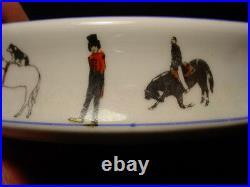 Rare Antique 1929 Child's Porcelain Bowl Baby Dish Circus Bears Pig Dog Camel
