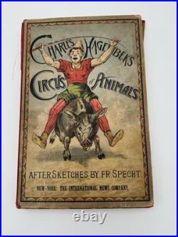 Rare Antique Charles Hagenbek's Circus Of Animals Pop Up Program Coney Island