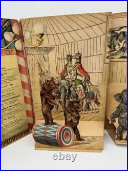 Rare Antique Charles Hagenbek's Circus Of Animals Pop Up Program Coney Island