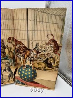 Rare Antique Charles Hagenbek's Circus Of Animals Pop Up Program Coney Island