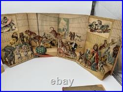 Rare Antique Charles Hagenbek's Circus Of Animals Pop Up Program Coney Island