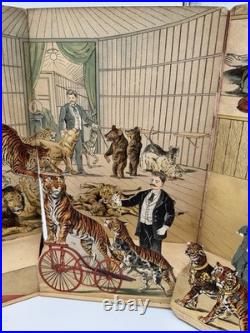 Rare Antique Charles Hagenbek's Circus Of Animals Pop Up Program Coney Island