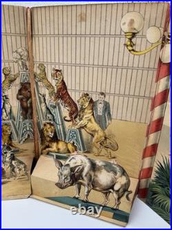 Rare Antique Charles Hagenbek's Circus Of Animals Pop Up Program Coney Island
