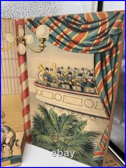 Rare Antique Charles Hagenbek's Circus Of Animals Pop Up Program Coney Island