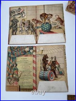 Rare Antique Charles Hagenbek's Circus Of Animals Pop Up Program Coney Island