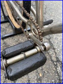 Rare Antique Nickel Plated Circus Trick bike Bicycle Wood Wheels Early