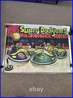 Rare Antique Super Dodgem Poster 1920's / 1930's