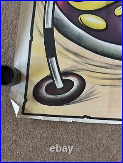 Rare Antique Super Dodgem Poster 1920's / 1930's