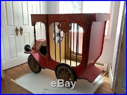 Rare! Antique Vintage Carousel Wooden Circus Animal Ride Toy LARGE