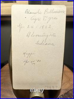 Rare CDV Photo ID'd GIRL ACROBAT Balancing on Ball Circus & Sideshow Pawnee Bill