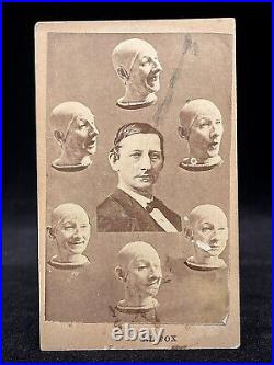 Rare Circus CDV Bold Composite Photo Of George L. Fox Legendary American Clown